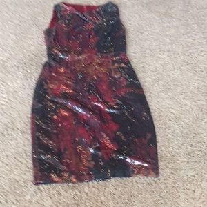 Flowered sequins dress